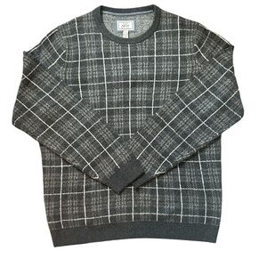 Jos A Bank Plaid Crew Neck Sweater 1905 Collection